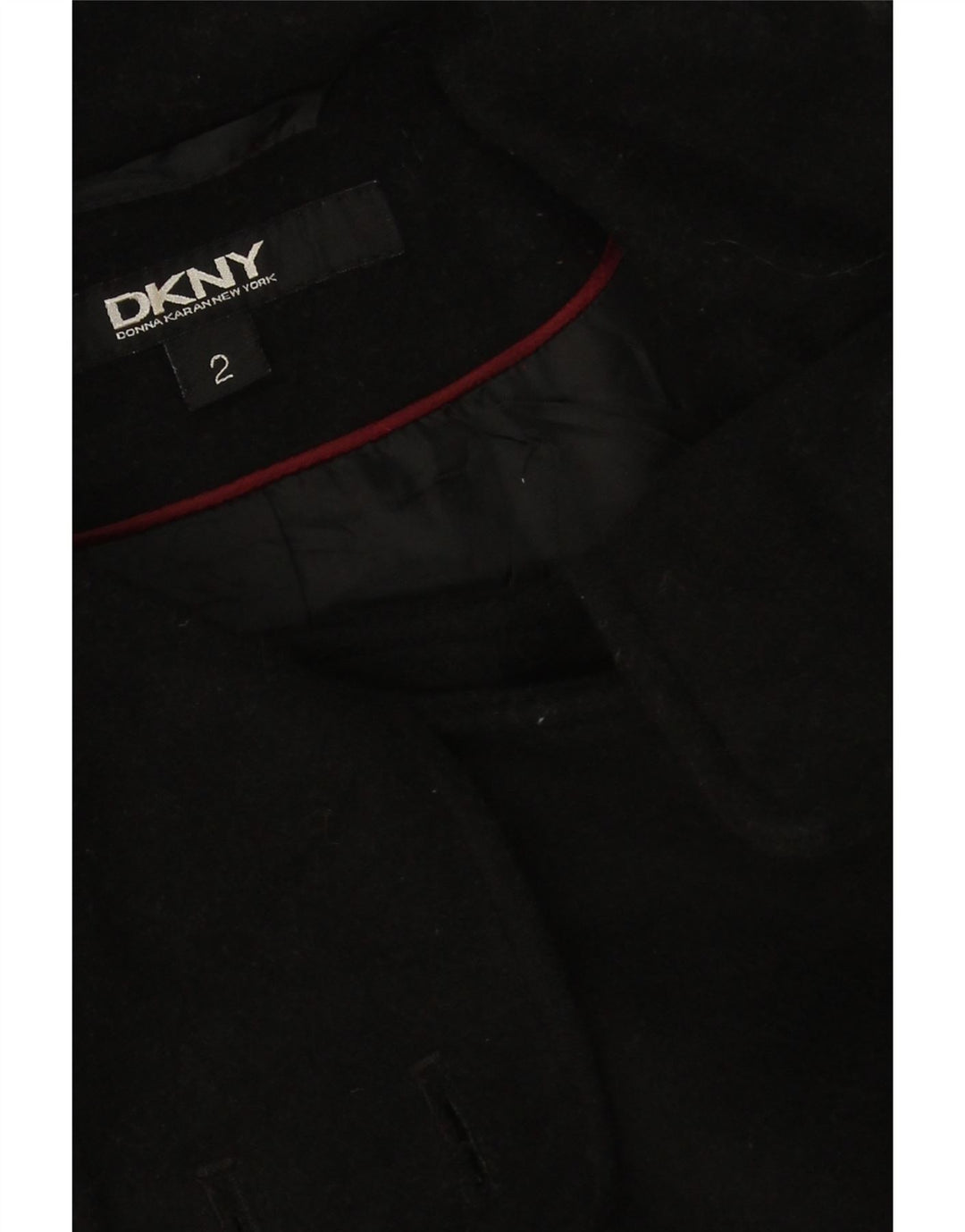 Dkny Γυναικείο Παλτό US 2 XS Μαύρο Μάλλινο