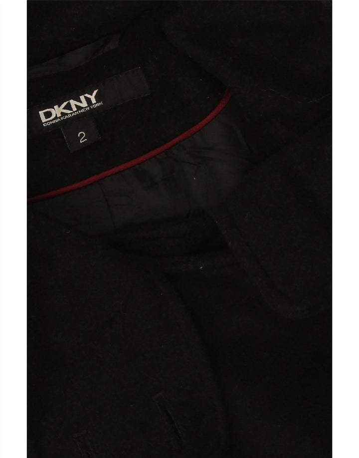 Dkny Γυναικείο Παλτό US 2 XS Μαύρο Μάλλινο