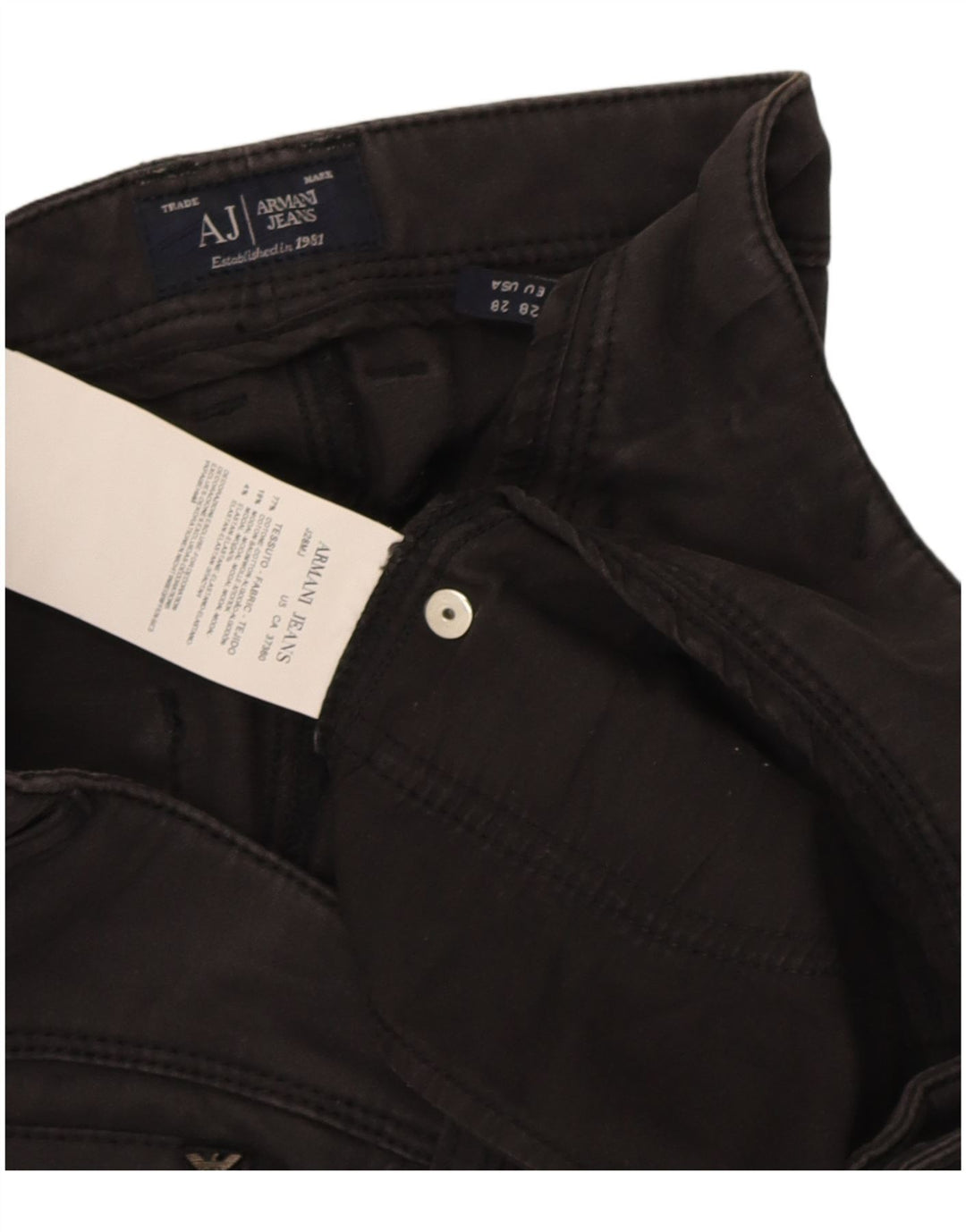 Armani Γυναικείο Slim Jeans W28 L28 Μαύρο βαμβακερό