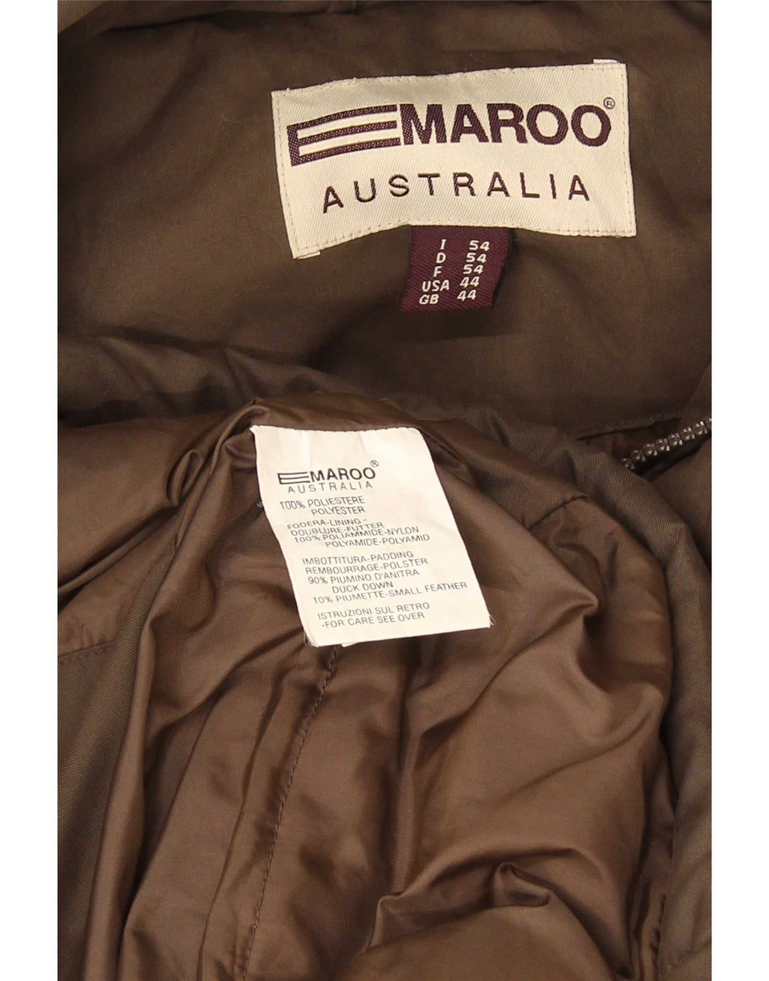Emaroo Australia Ανδρικό μπουφάν με κουκούλα UK 44 2XL καφέ πολυεστέρας