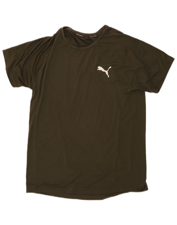 Ανδρικό T-Shirt Puma Τοπ μεγάλο χακί βαμβακερό