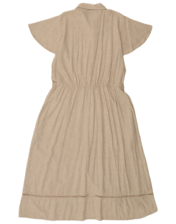 Zara Γυναικείο κοντομάνικο πουκάμισο UK 16 Large Beige