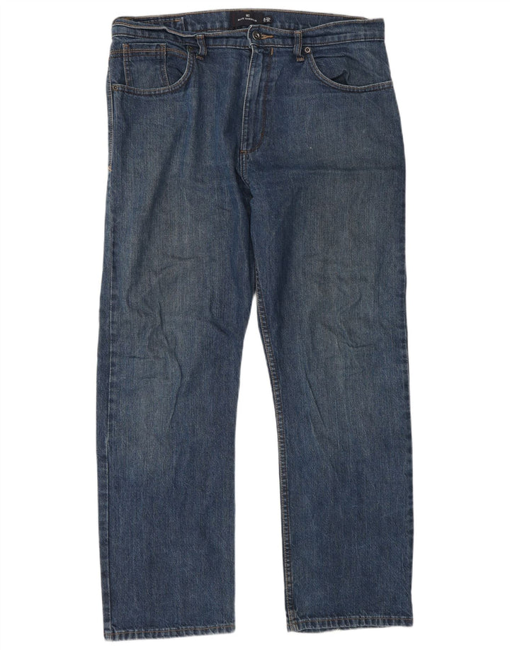 Marks & Spencer Ανδρικό Μπλε Harbor Straight Jeans W34 L29 Μπλε