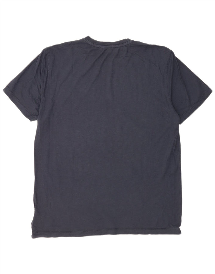 Ανδρικό γραφικό T-Shirt Blauer Top XL Navy Blue Cotton
