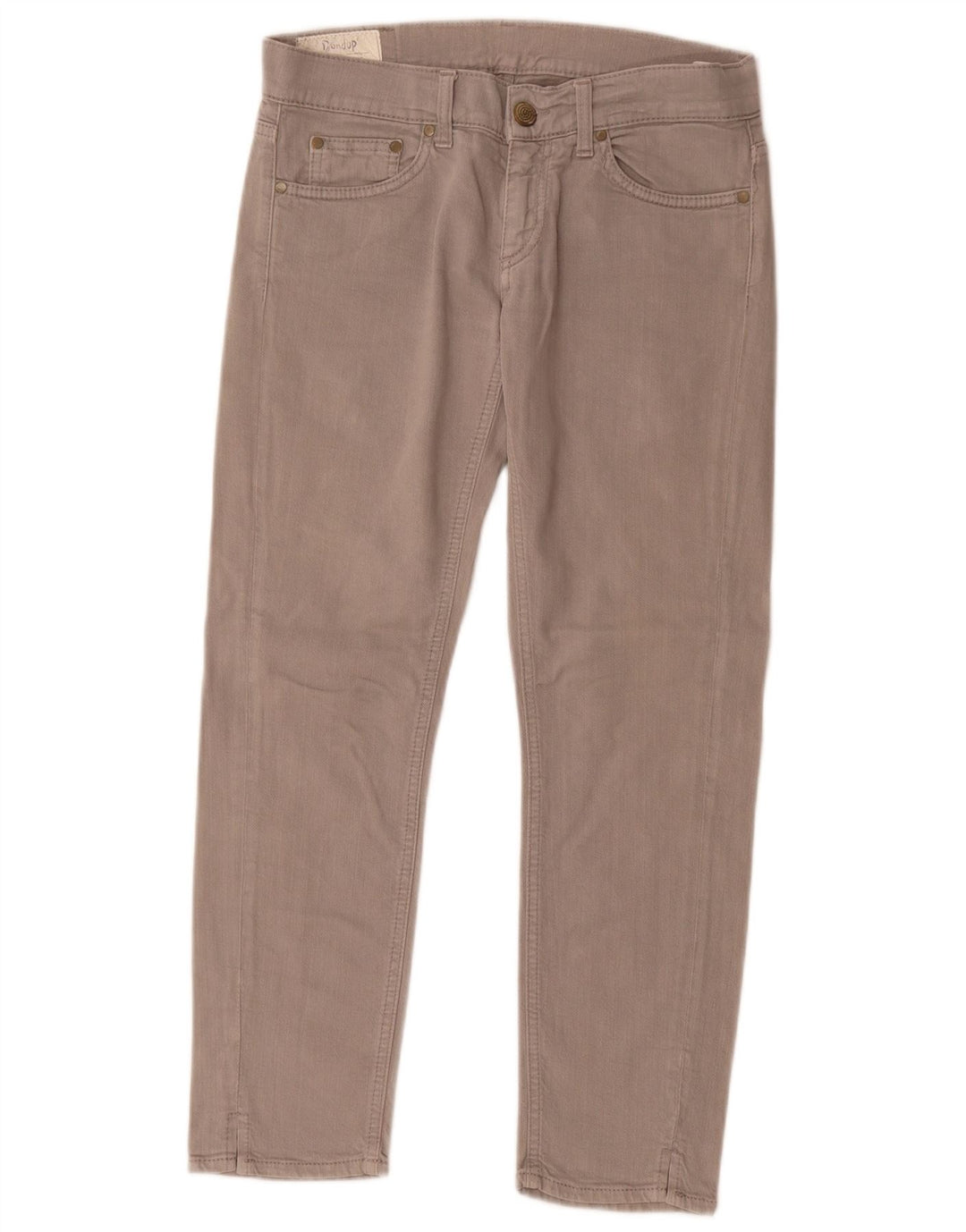 Dondup Γυναικείο Crop Slim Jeans W27 L26 Γκρι βαμβακερό