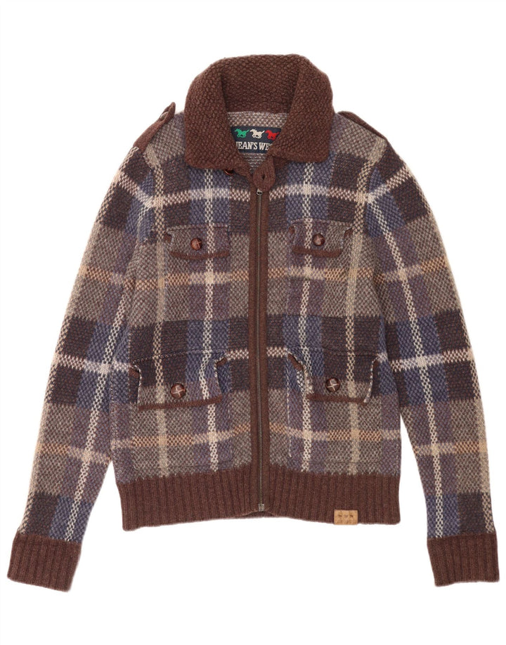 Στρατιωτικό μπουφάν Jean's West Mens UK 38 Medium πολύχρωμο Check