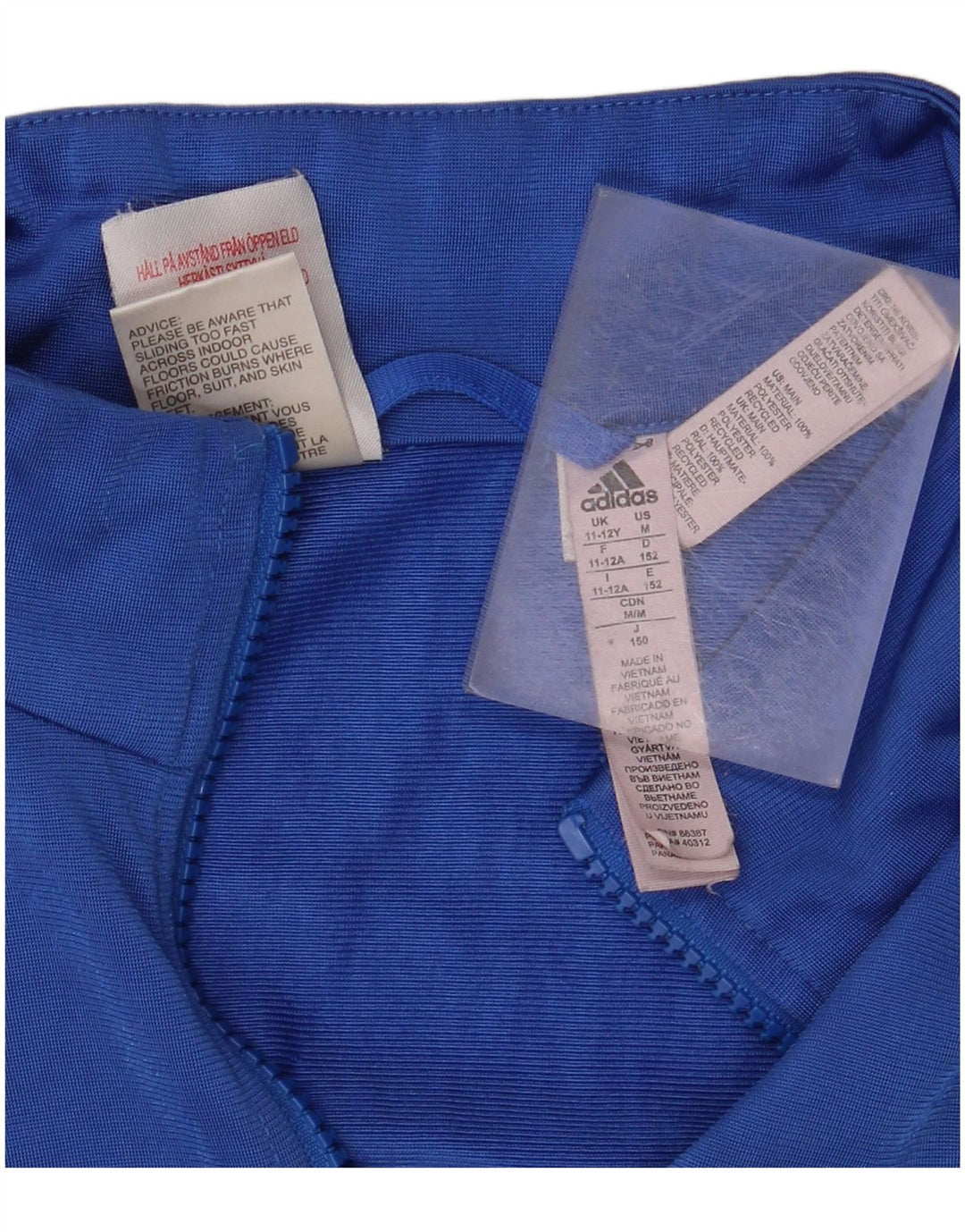 ADIDAS Boys αθλητική φόρμα Top Jacket 11-12 Years Blue Polyester