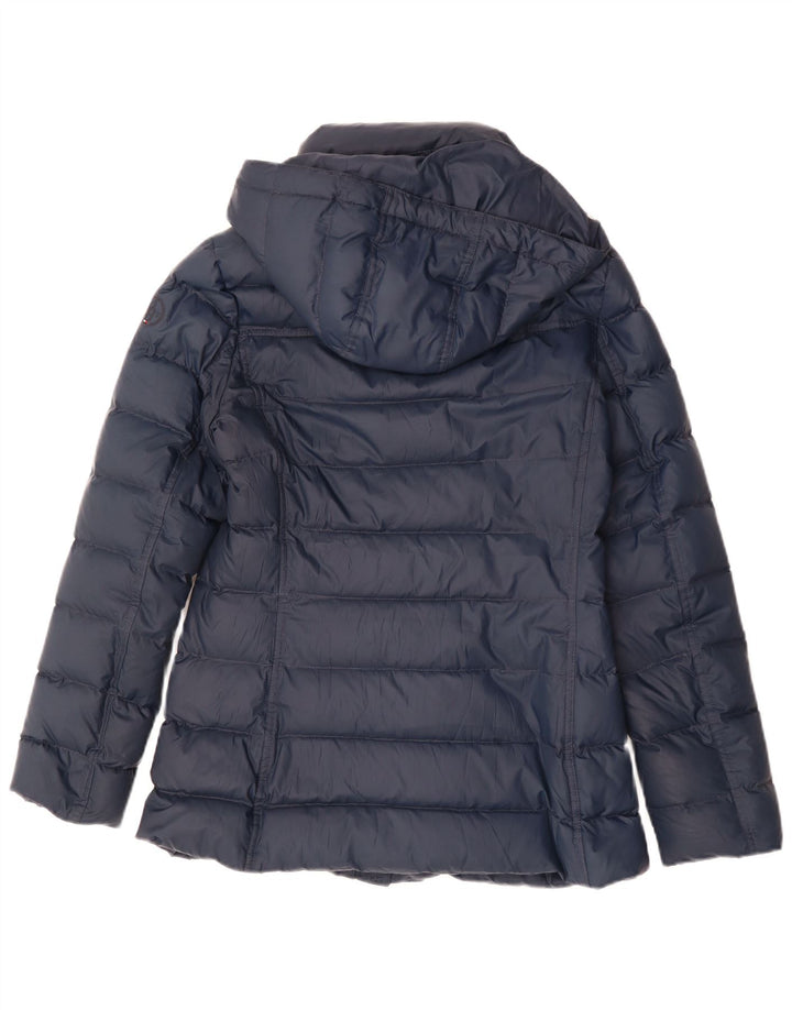 Tommy Hilfiger γυναικείο μπουφάν με κουκούλα UK 10 Small Navy Blue Polyester