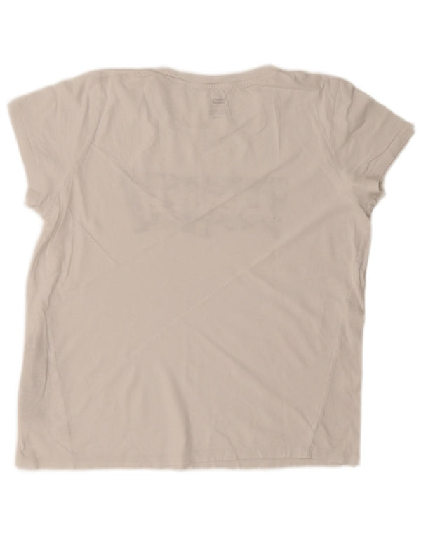 Γυναικείο γραφικό μπλουζάκι Levi's Top UK 16 μεγάλο λευκό βαμβακερό