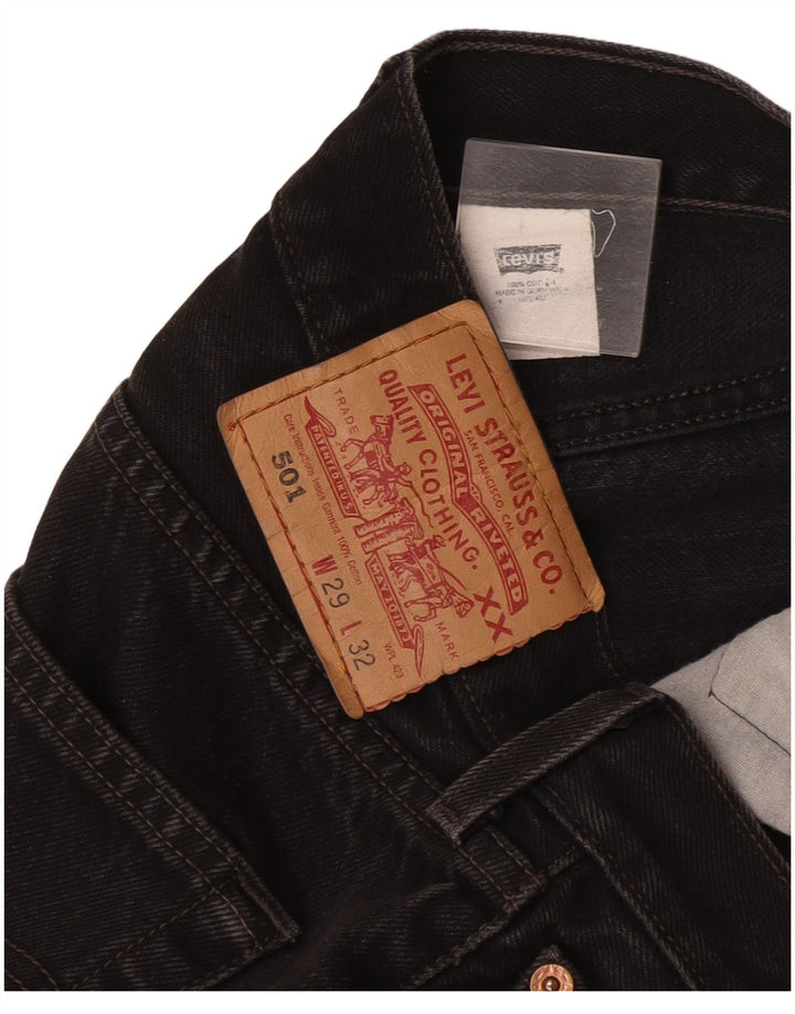 Levi's Womens 501 Straight Jeans W29 L28 Μαύρο βαμβακερό