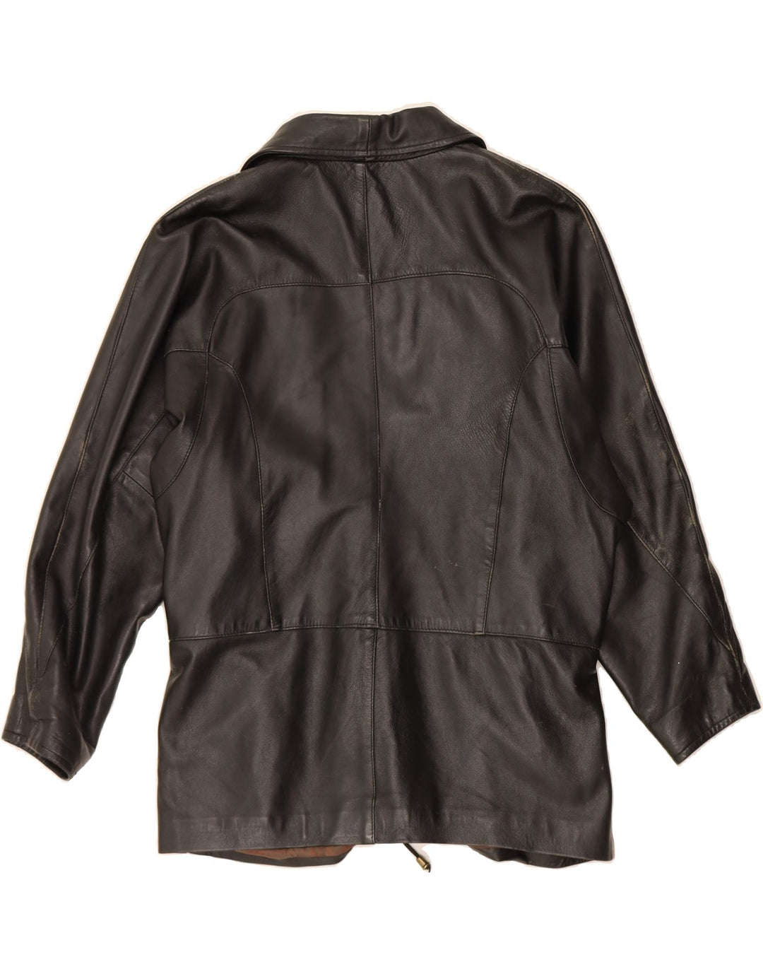 VINTAGE Womens Leather Jacket UK 18 XL Black Leather Vintage Vintage and Second-Hand Vintage from Messina Hembry 