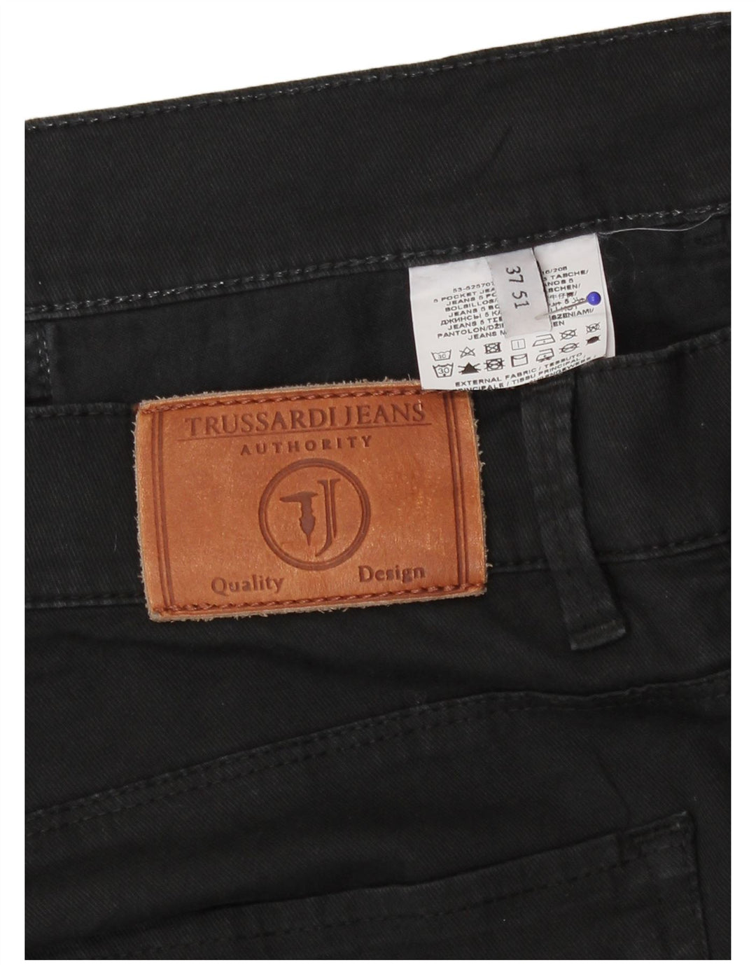 Ανδρικό τζιν Trussardi ίσιο IT 51 Large W37 L28 Μαύρο