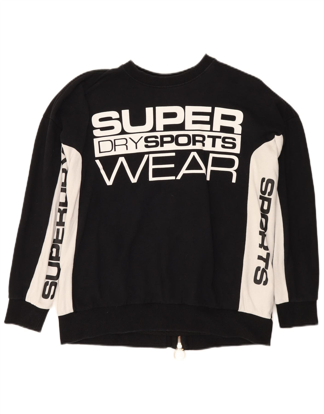 Γυναικείο γραφικό φούτερ Superdry Jumper UK 10 Small Black Colourblock