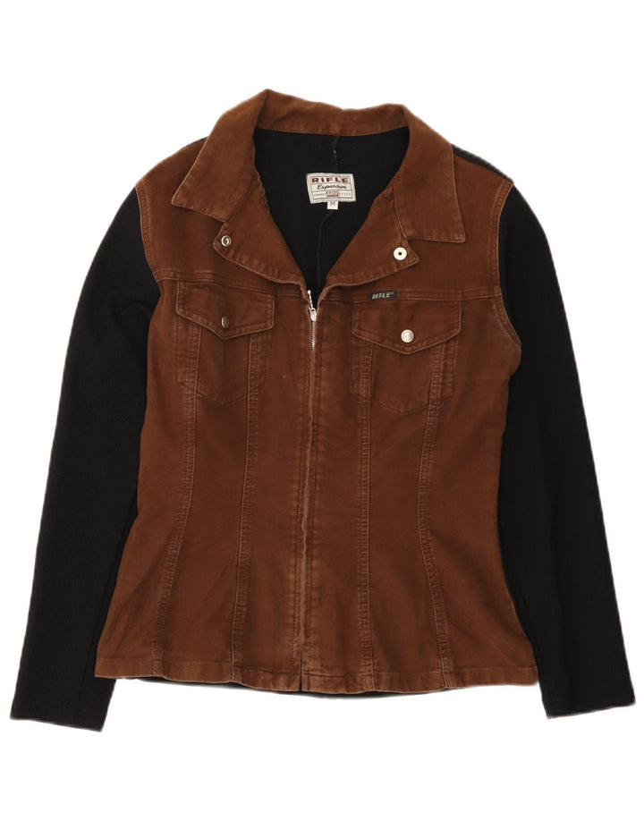 Rifle Γυναικείο Bomber Jacket UK 12 Μεσαίου καφέ χρώματος βαμβακερό