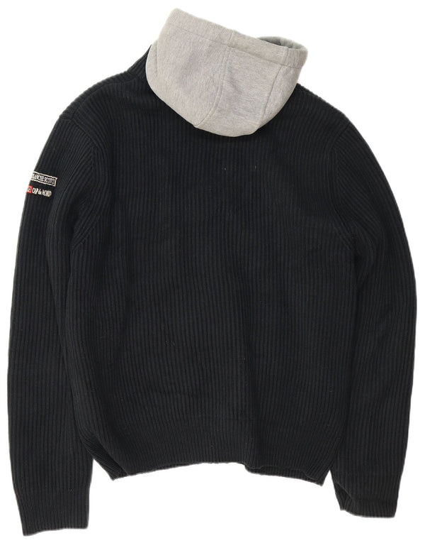 Scotch & Soda Mens Hooded Bomber Jacket UK 42 XL Black Acrylic