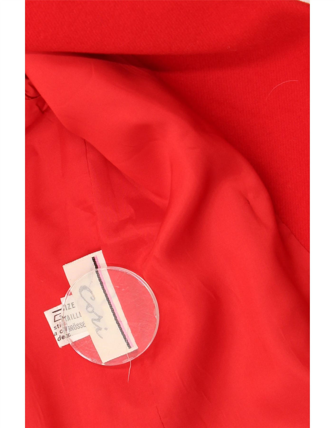 Vintage γυναικείο διπλό μπουφάν σακάκι UK 12 Medium Red