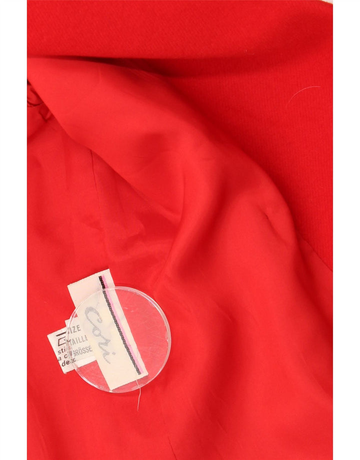 Vintage γυναικείο διπλό μπουφάν σακάκι UK 12 Medium Red