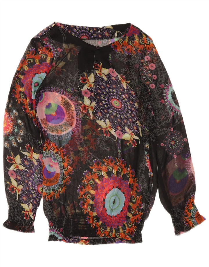 Desigual Γυναικεία See Through Μπλούζα Top 12 μεσαία πολύχρωμα φλοράλ