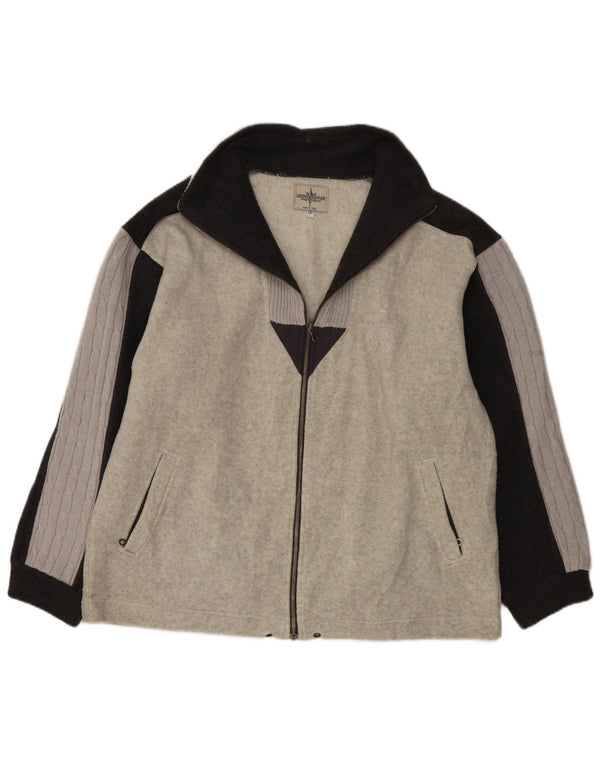Greenstone Park Ανδρικό πλεκτό Fleece Jacket UK 44 2XL Grey Colourblock