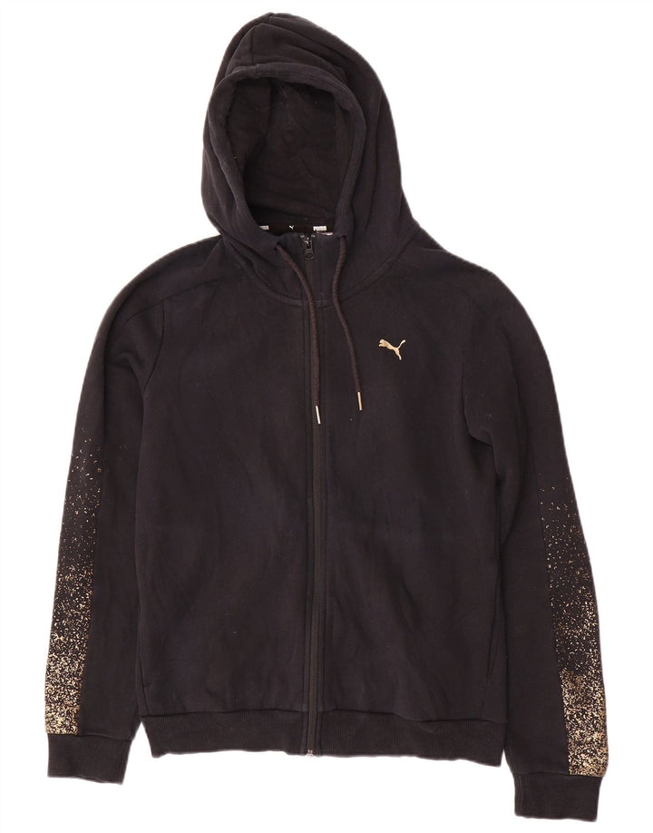 Puma γυναικεία φόρμα με κουκούλα UK 14 Medium Black Spotted