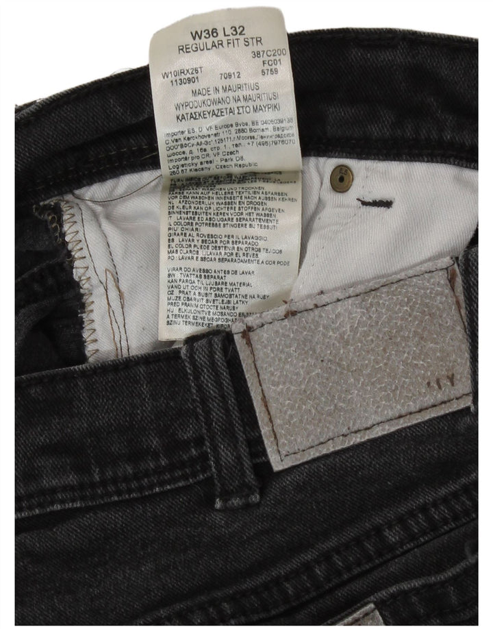 Ανδρικό τζιν ίσιο Wrangler Regular Fit W36 L32 Γκρι βαμβακερό