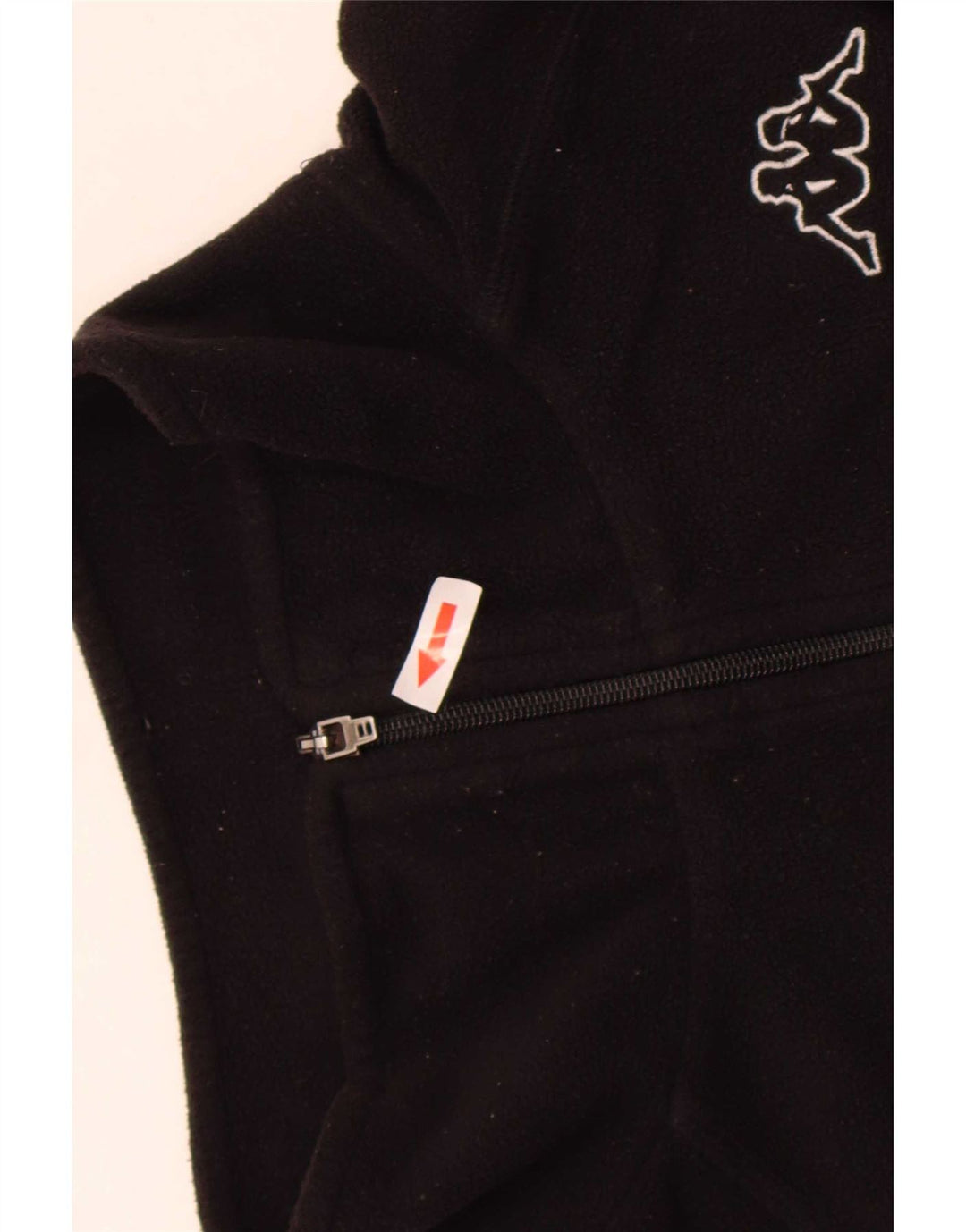 Kappa Ανδρικό Fleece Jacket UK 42 XL Μαύρο Πολυεστέρας