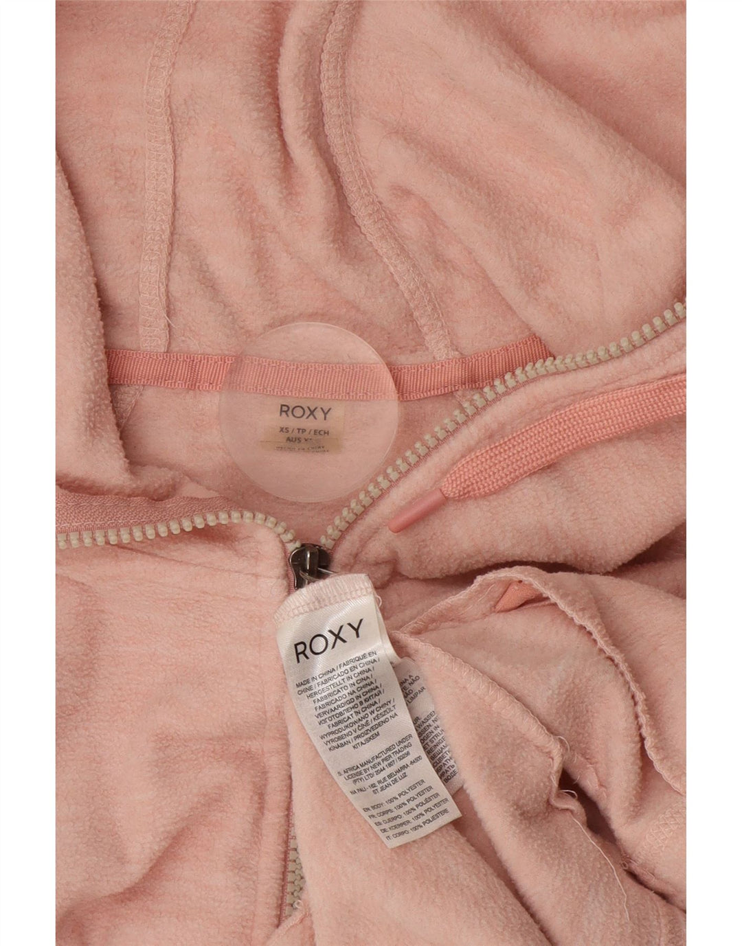 Γυναικείο μπουφάν ROXY με κουκούλα Fleece UK 6 XS Pink Flecked Polyester