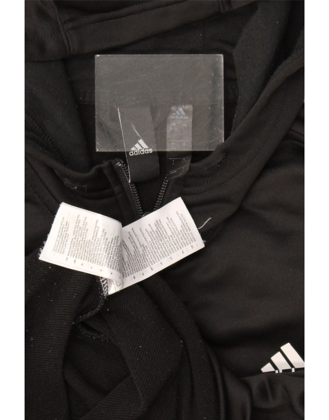Ανδρικό πουλόβερ με κουκούλα Adidas UK 38/40 μεσαίο μαύρο πολυεστέρα