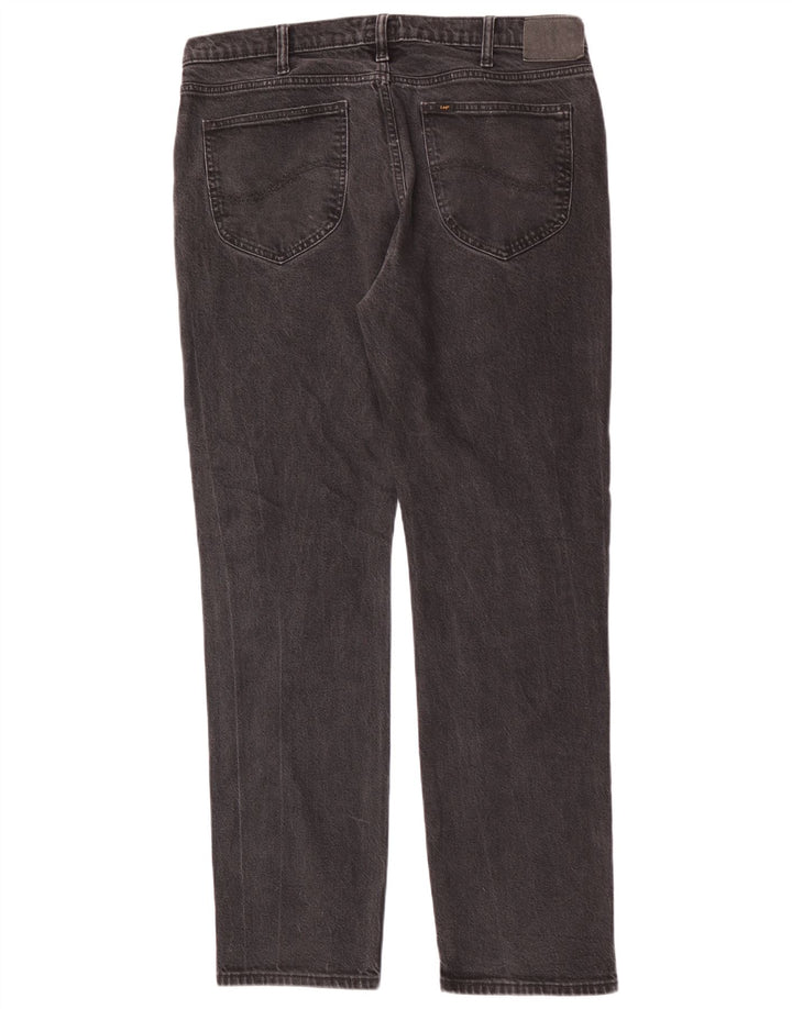 Lee Mens West Straight Jeans W36 L34 Μαύρο βαμβακερό
