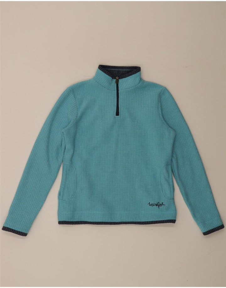Weird Fish γυναικείο φερμουάρ Fleece Jumper UK 12 Medium Blue Polyester