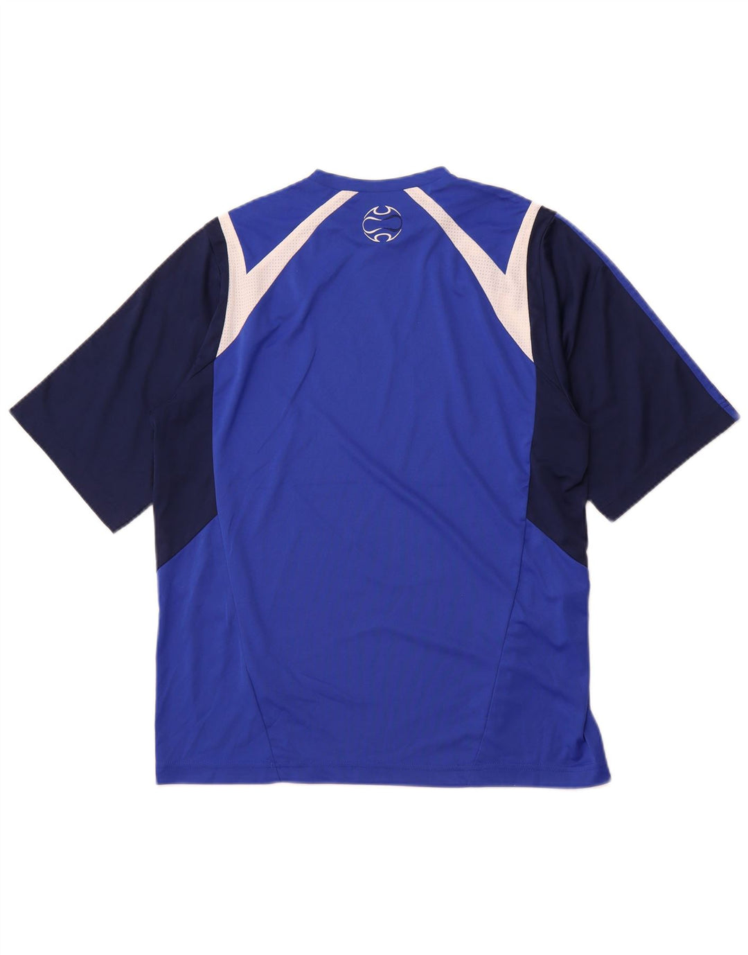 Ανδρικό μπλουζάκι ADIDAS Top Medium Blue Colorblock Πολυεστερικό Sports