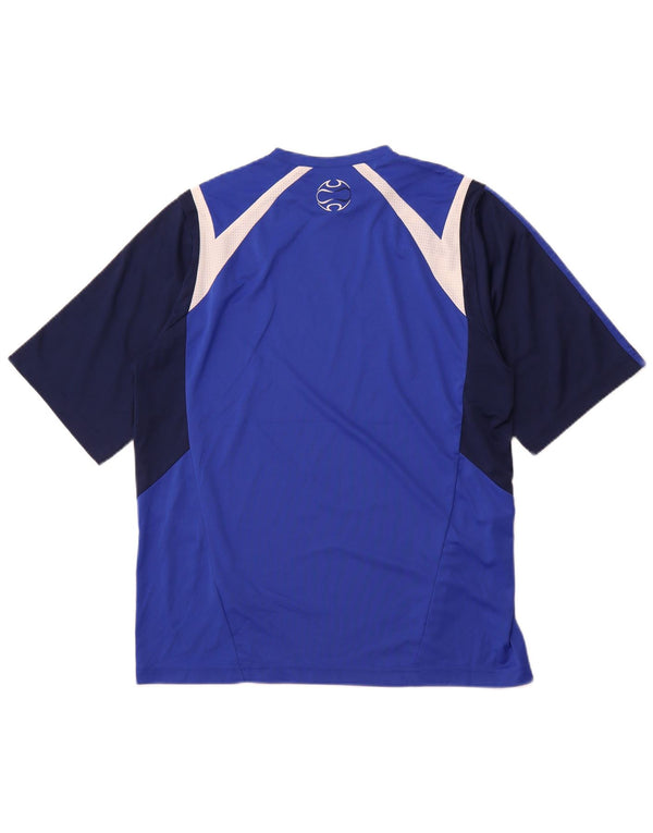 Ανδρικό μπλουζάκι ADIDAS Top Medium Blue Colorblock Πολυεστερικό Sports