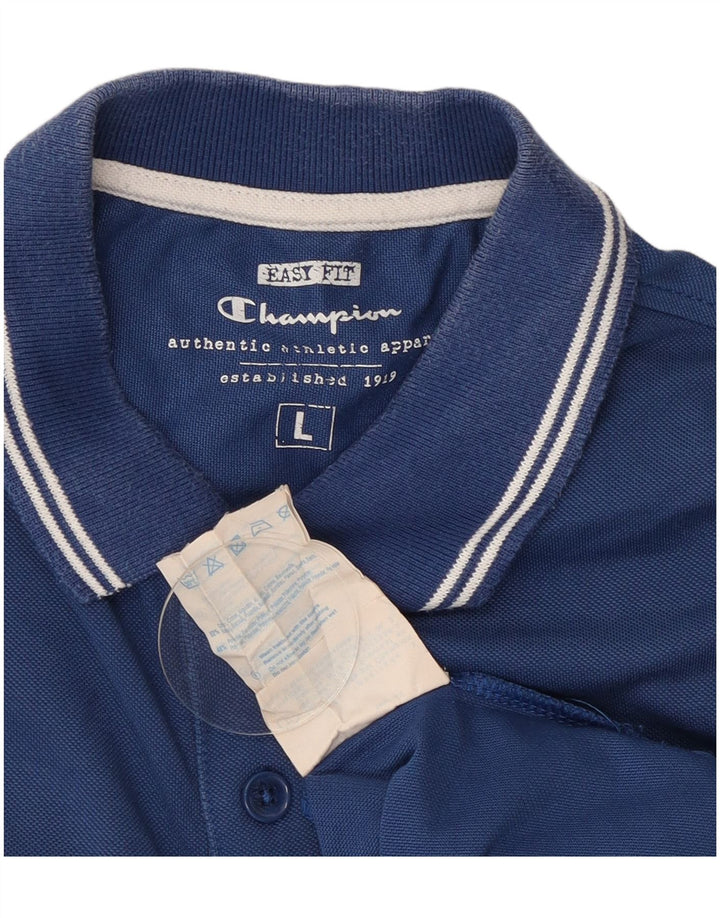 Champion Ανδρικό πουκάμισο Polo Easy Fit μεγάλο μπλε βαμβακερό
