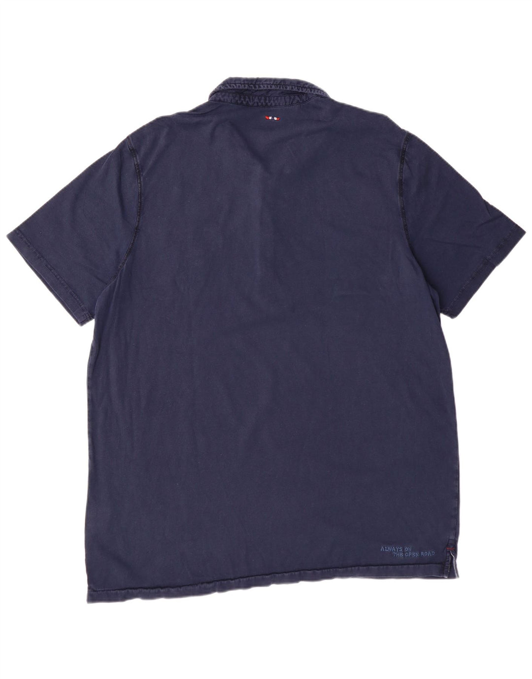 NAPAPIJRI Ανδρικό γραφικό πόλο μπλουζάκι 3XL Navy Blue Βαμβακερό