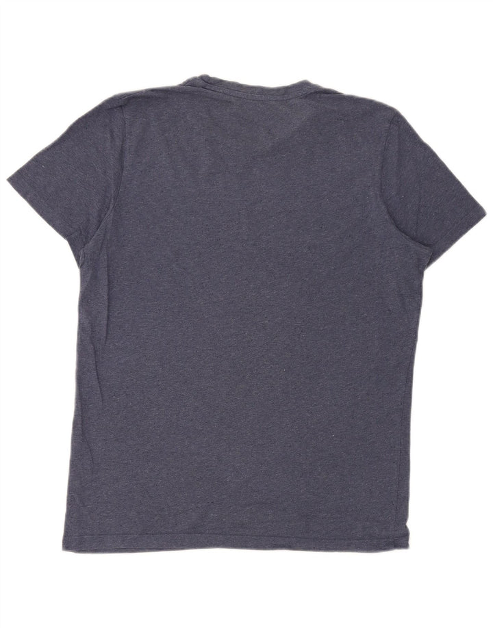 Ανδρικό γραφικό μπλουζάκι Jack & Jones Τοπ μεσαίου μπλε βαμβακερό