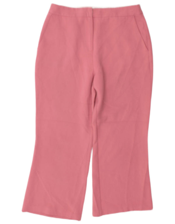 Topshop Womens Cropped Trousers UK 10 Small  W27 L23 Pink Polyester