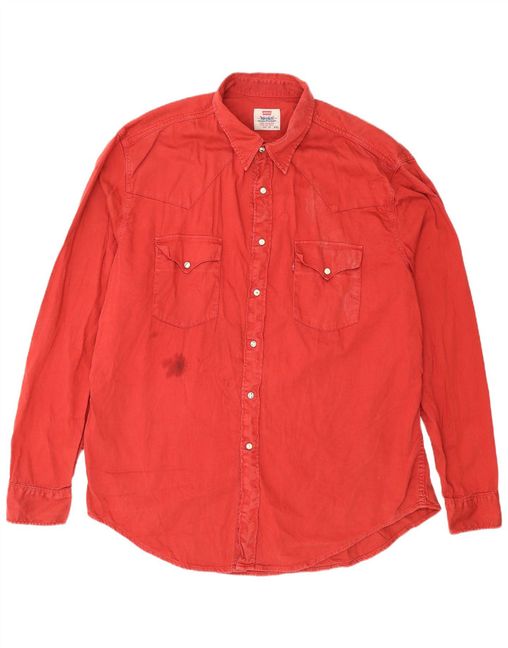 Ανδρικό πουκάμισο Levi's 2XL κόκκινο βαμβακερό