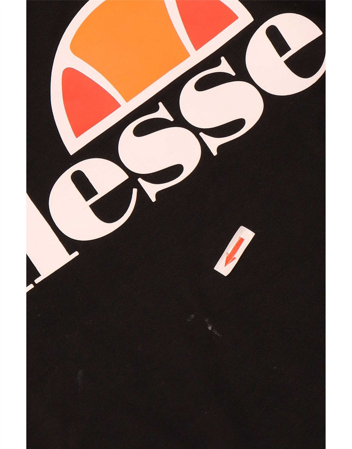 Ανδρικό γραφικό φούτερ Ellesse Jumper Μικρό μαύρο βαμβακερό