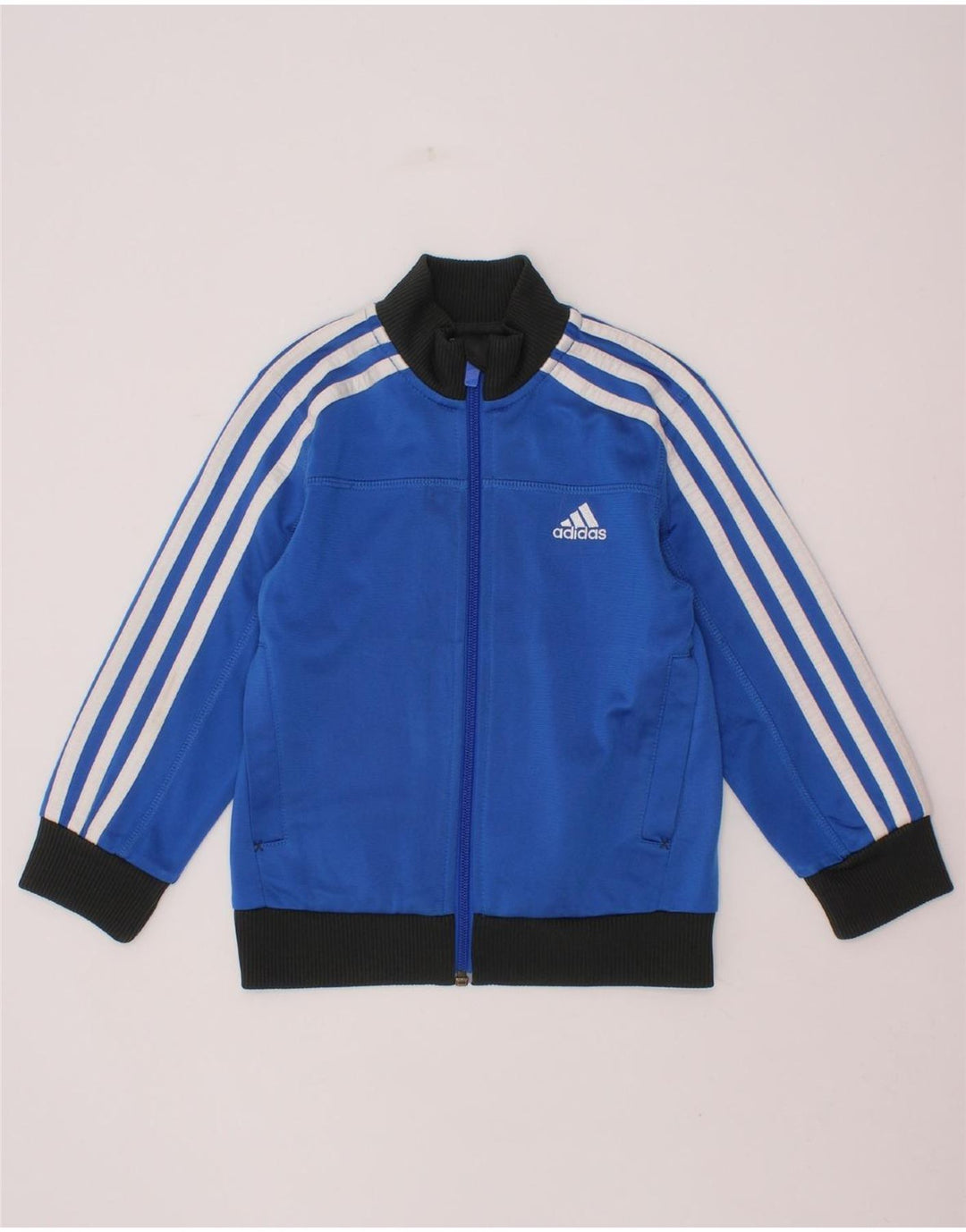 ADIDAS Boys Tracksuit Top Jacket 3-4 Years Blue Polyester Vintage Adidas and Second-Hand Adidas from Messina Hembry 