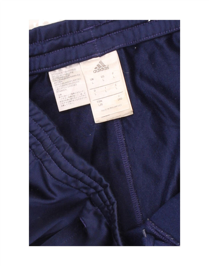 ADIDAS Mens Tracksuit Trousers Joggers Large  Navy Blue Polyester Vintage Adidas and Second-Hand Adidas from Messina Hembry 