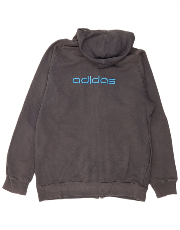 Ανδρικό πουλόβερ με κουκούλα με φερμουάρ ADIDAS μεσαίο βαμβακερό