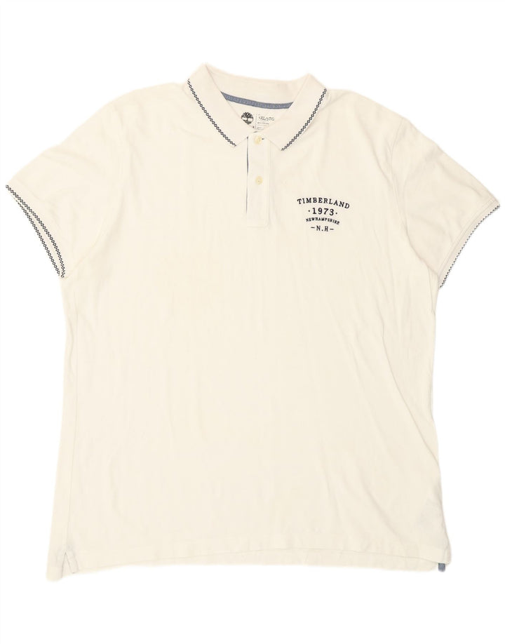 Ανδρικό μπλουζάκι Timberland Slim Fit Polo 3XL λευκό βαμβακερό