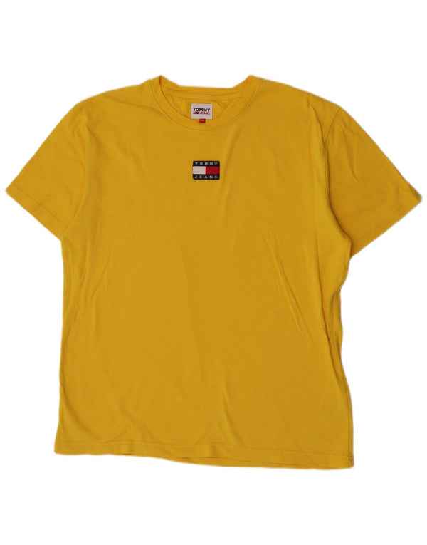 Ανδρικό T-Shirt Tommy Hilfiger Top 2XL κίτρινο βαμβακερό