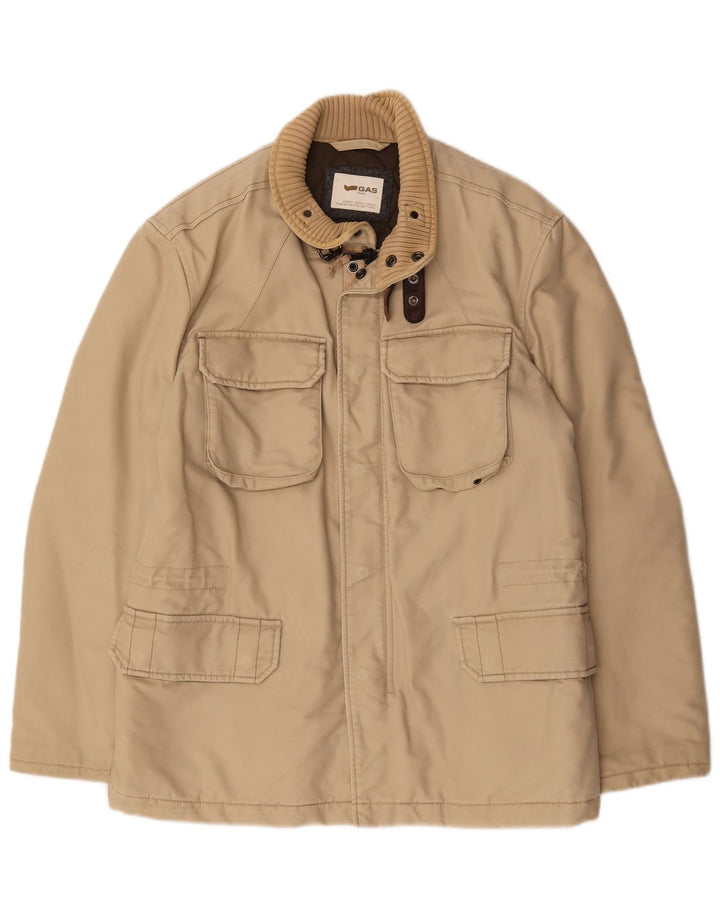 Gas Mens Utility Jacket UK 40 Large Beige