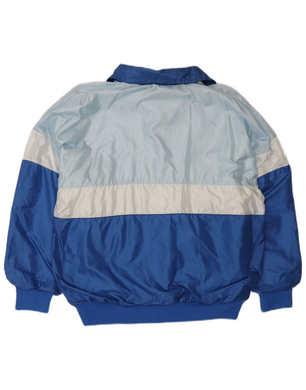 Vintage γυναικεία υπερμεγέθη αθλητική φόρμα Top Jacket IT 44 Medium Blue Colourblock