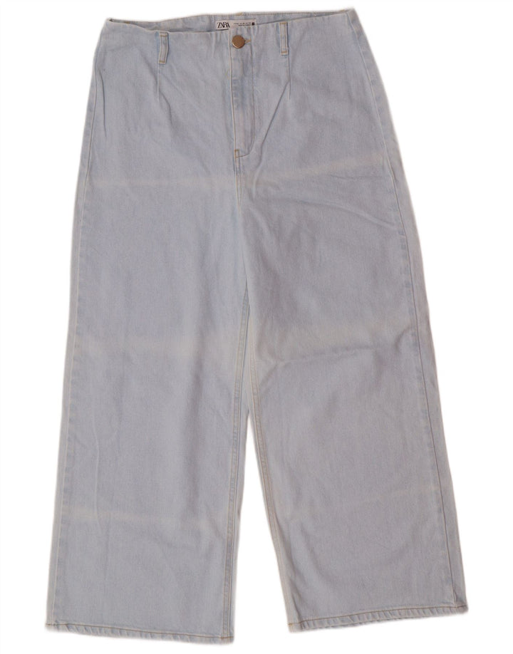 Zara γυναικείο ψηλόμεσο φαρδύ τζιν EU 42 Large W32 L26 Blue Classic