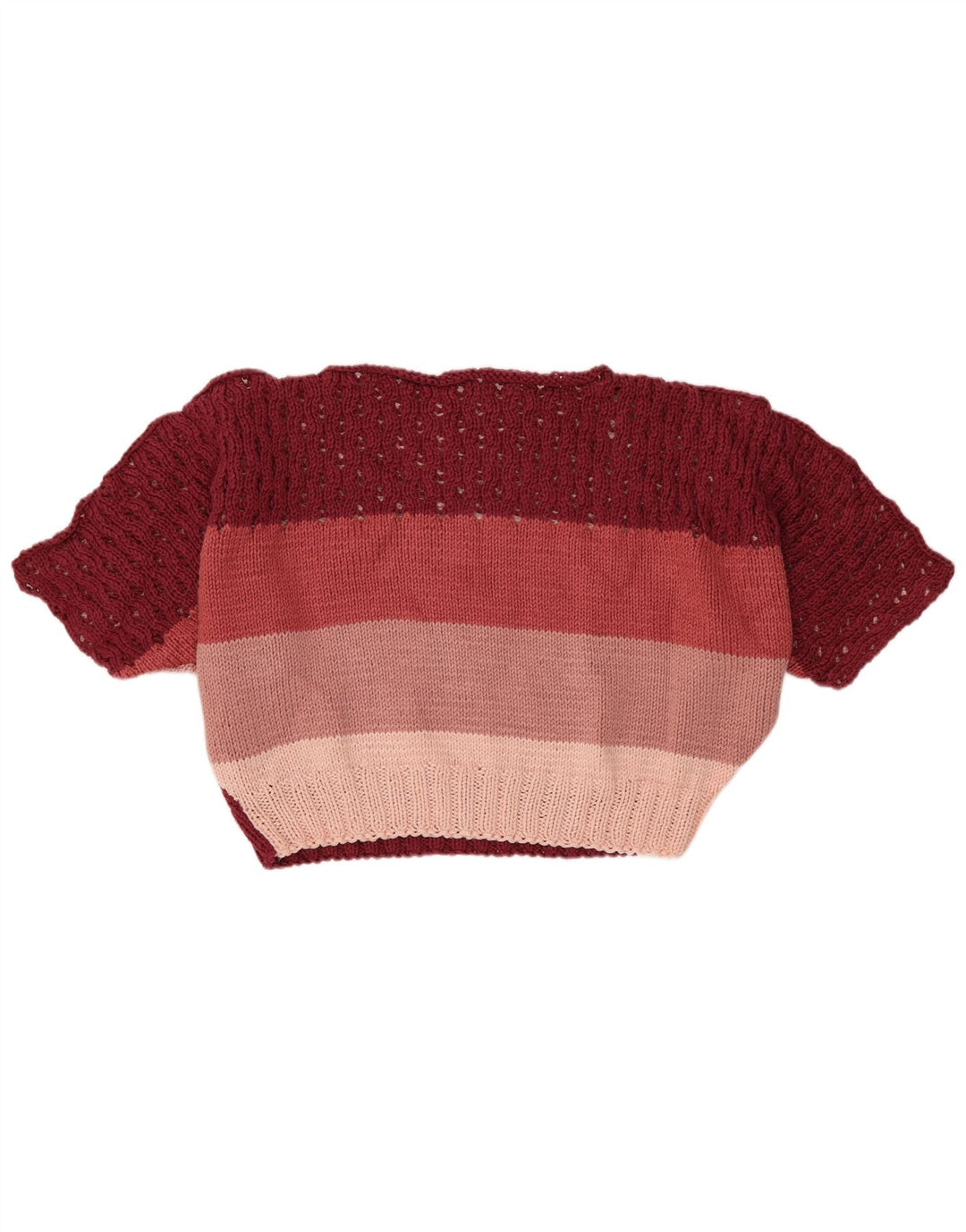 Γυναικείο πουλόβερ Vintage Crop Boat Neck Jumper UK 16 Large πολύχρωμο