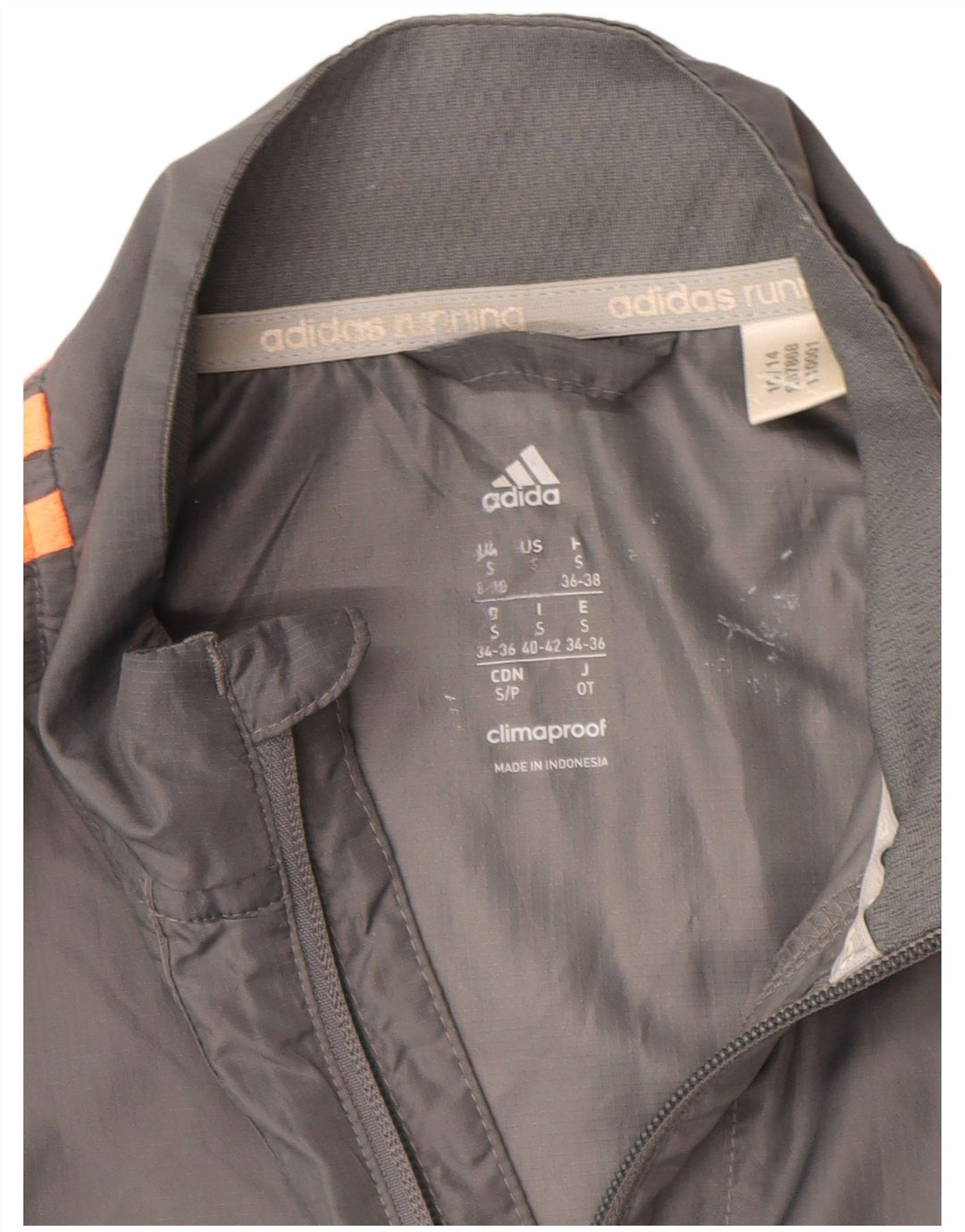 Γυναικεία φόρμα ADIDAS Clima Proof Top Jacket UK 8/10 Small Grey