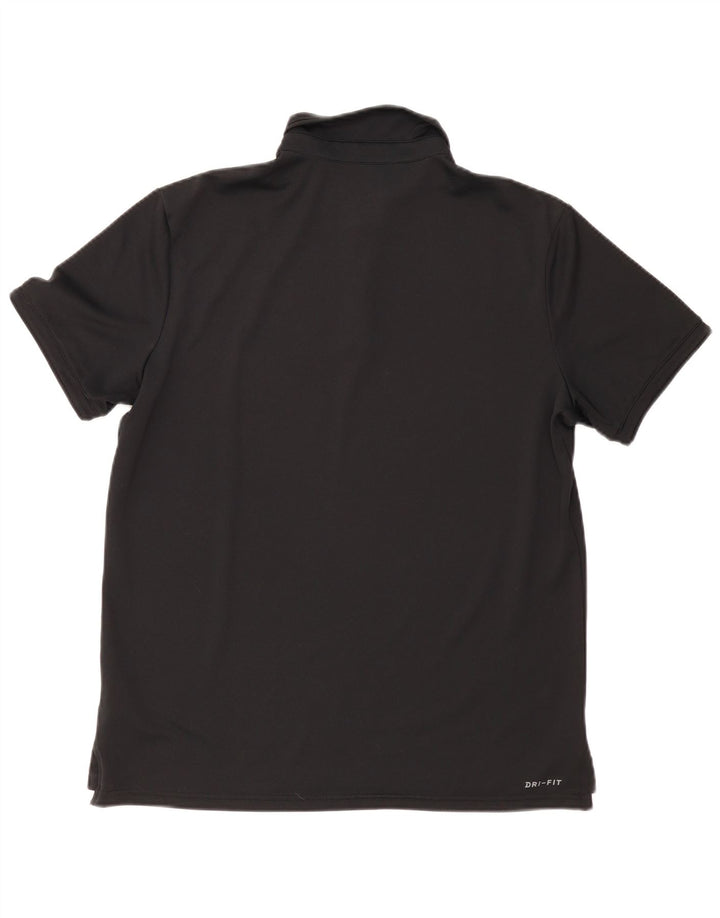 Nike Ανδρική Μπλούζα Πόλο Dri Fit Μεγάλη Μαύρη Πολυεστέρα