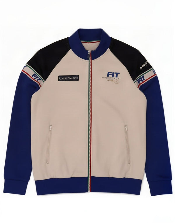 AUSTRALIAN L'ALPINA Mens Tracksuit Top Jacket Medium White Colourblock